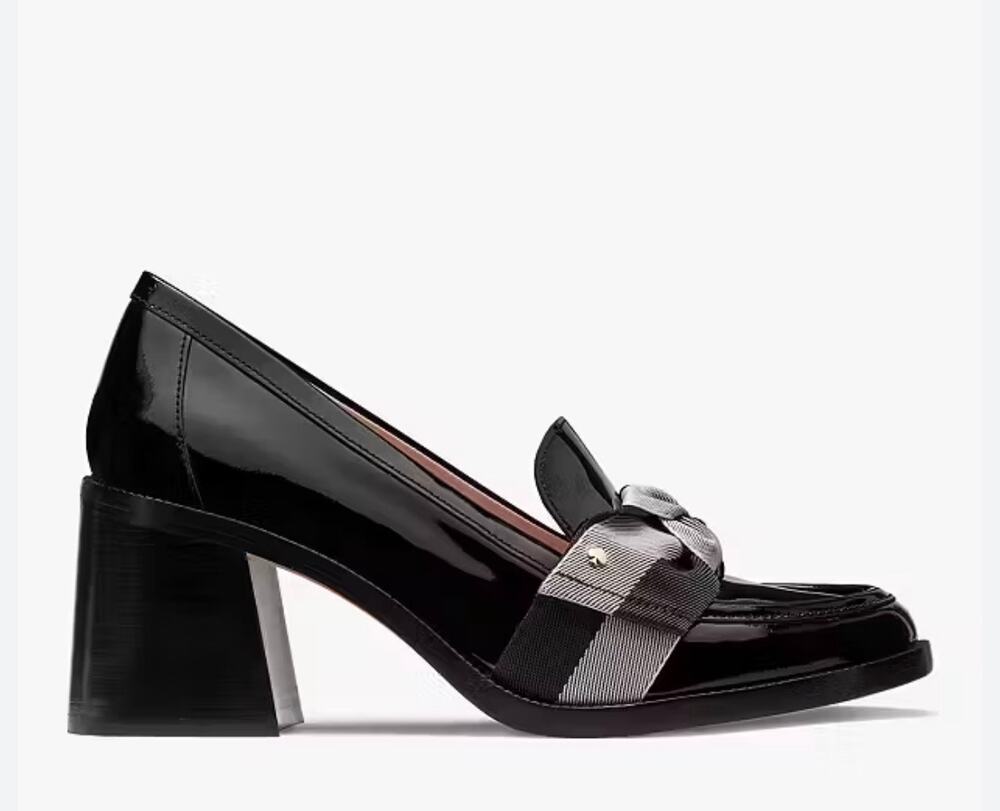 Kate Spade New York Leandra Preppy Goth Platform Block Heeled Loafers, Sz 8